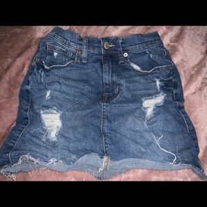 High rise mini Denim skirt